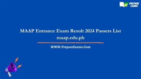 maap exam result 2024